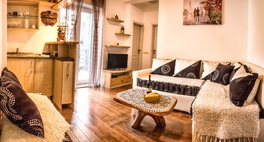 Prostor za sedenje u objektu Apartments Kula