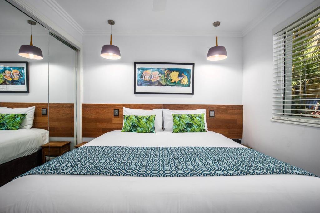 Postel nebo postele na pokoji v ubytování Watermark Resort Caloundra