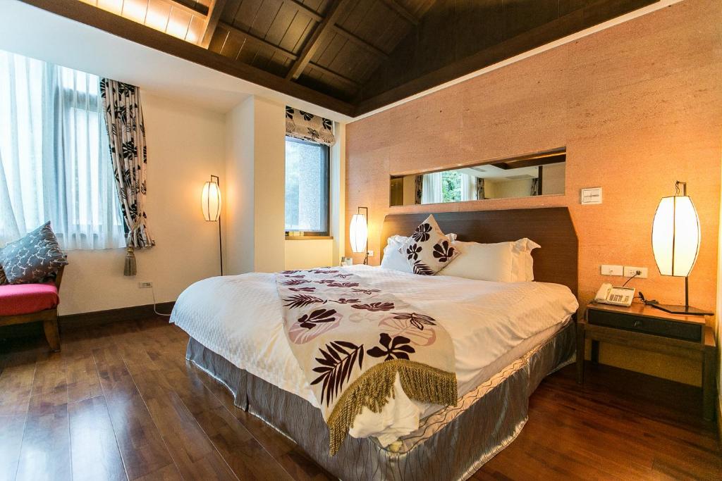 Ein Bett oder Betten in einem Zimmer der Unterkunft Azure Villa