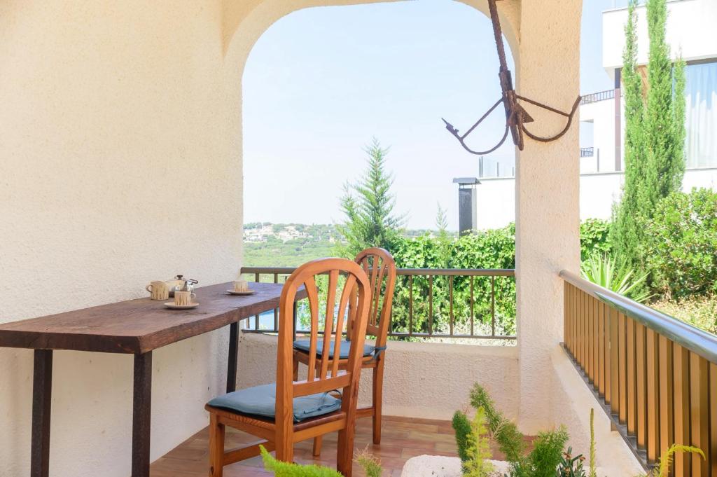 Balkón alebo terasa v ubytovaní Costabravaforrent Palas Atenea