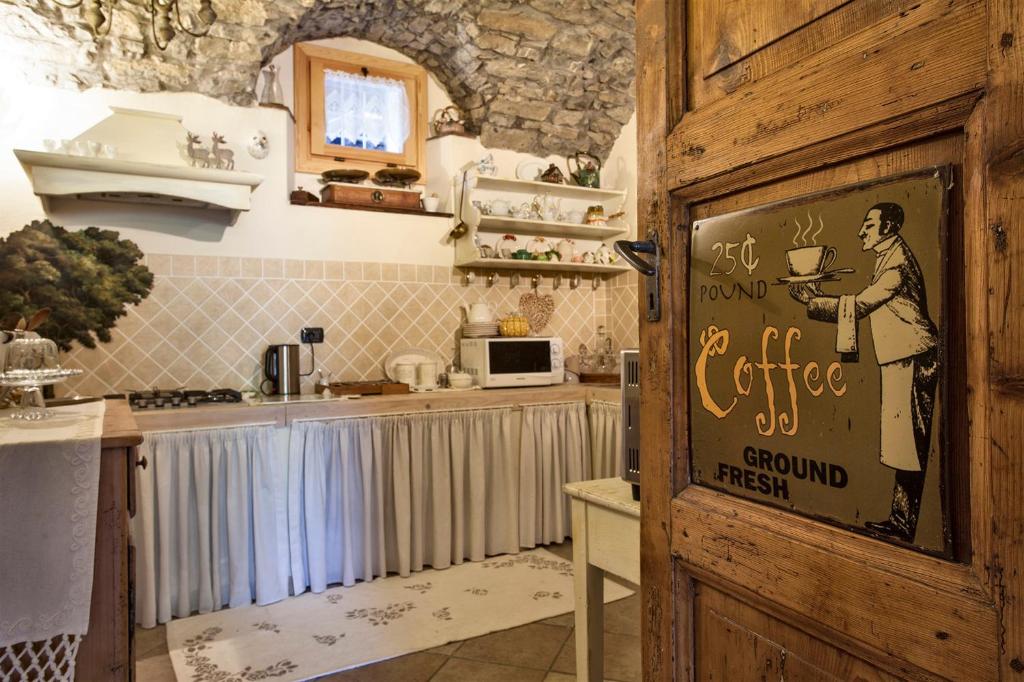 Kuchyň nebo kuchyňský kout v ubytování Bed and Breakfast Papillon