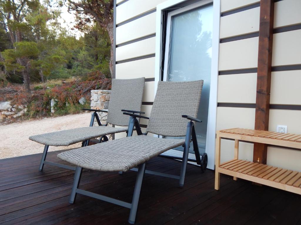 Balkón nebo terasa v ubytování Mobile House on Drage Beach