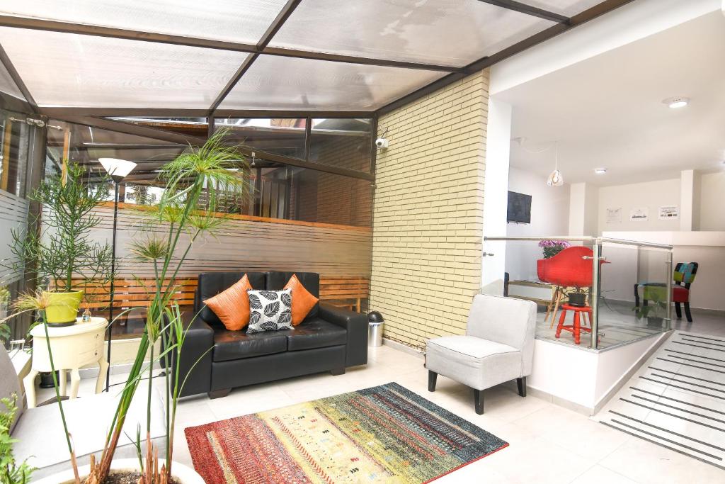 Posezení v ubytování Terraza Hotel Bogota