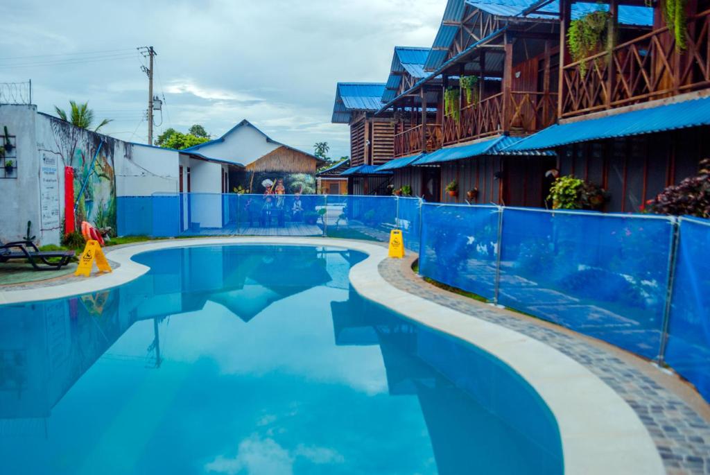 Bazén v ubytování Hotel Utüane nebo v jeho okolí