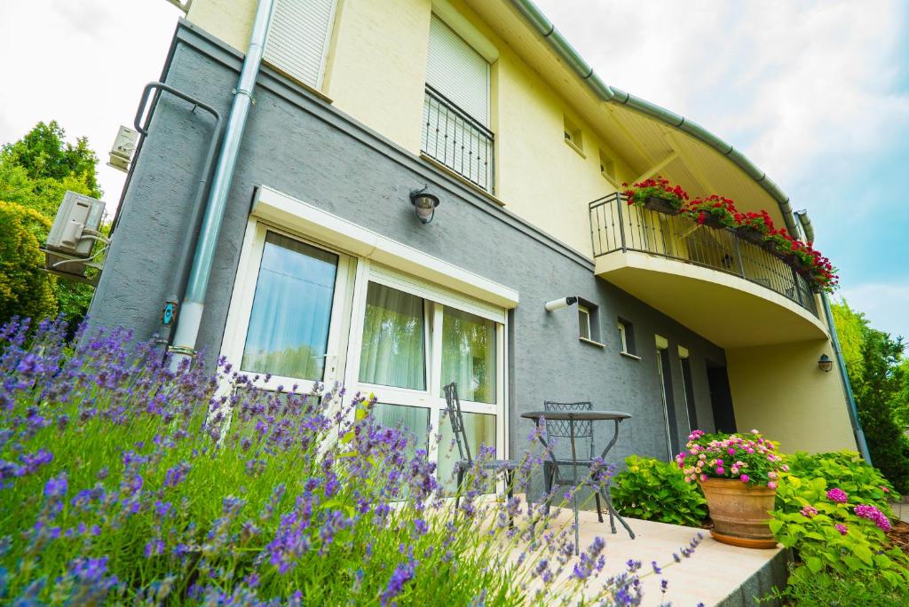 Vonkajšia záhrada v ubytovaní Csenge Villa