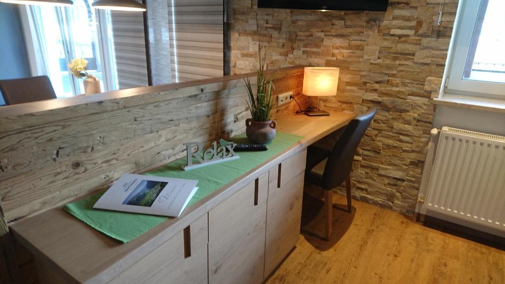 Kuchyň nebo kuchyňský kout v ubytování Inn-Apartments