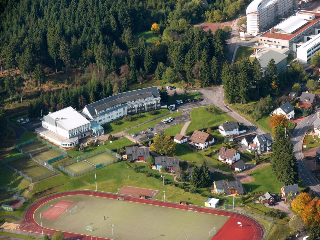 Letecký snímek ubytování WAGNERS Sporthotel Oberhof