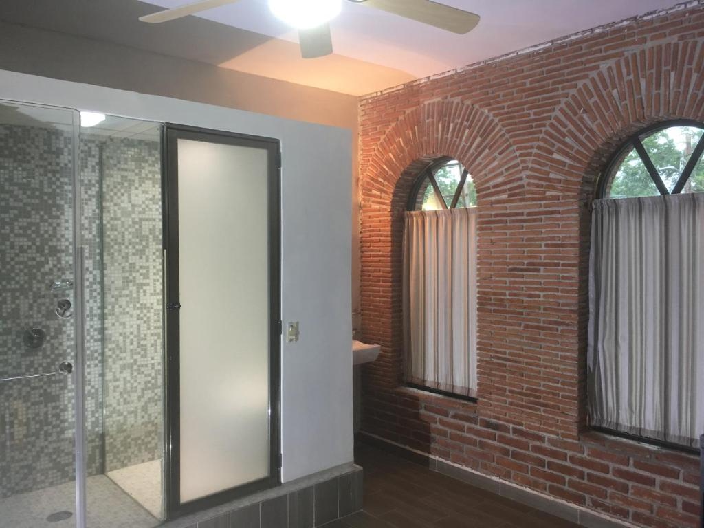 Koupelna v ubytování Hotel Coatlicue