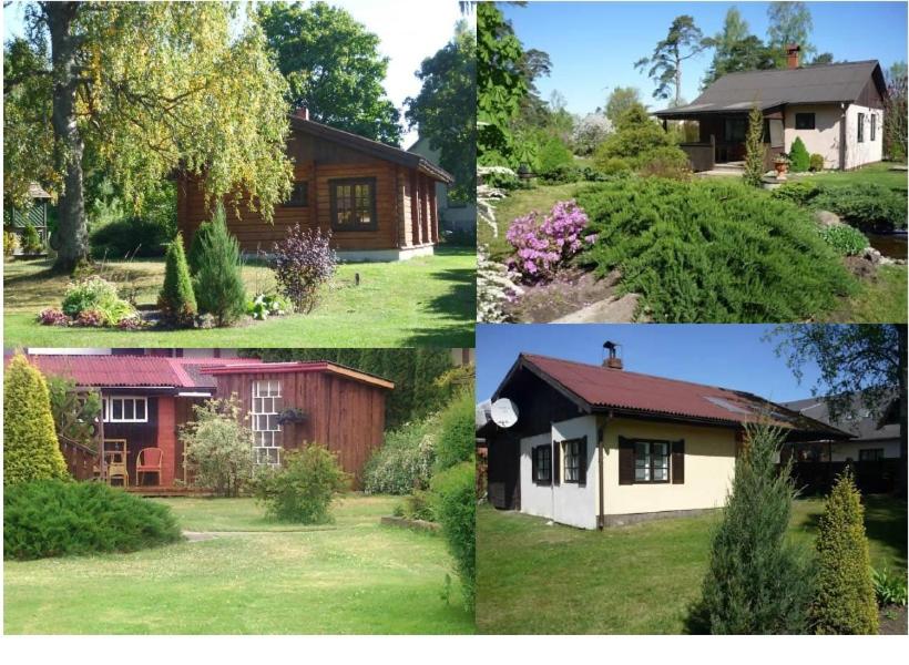 four different pictures of a house and a home at Guest House Baltās Dūjas in Saulkrasti