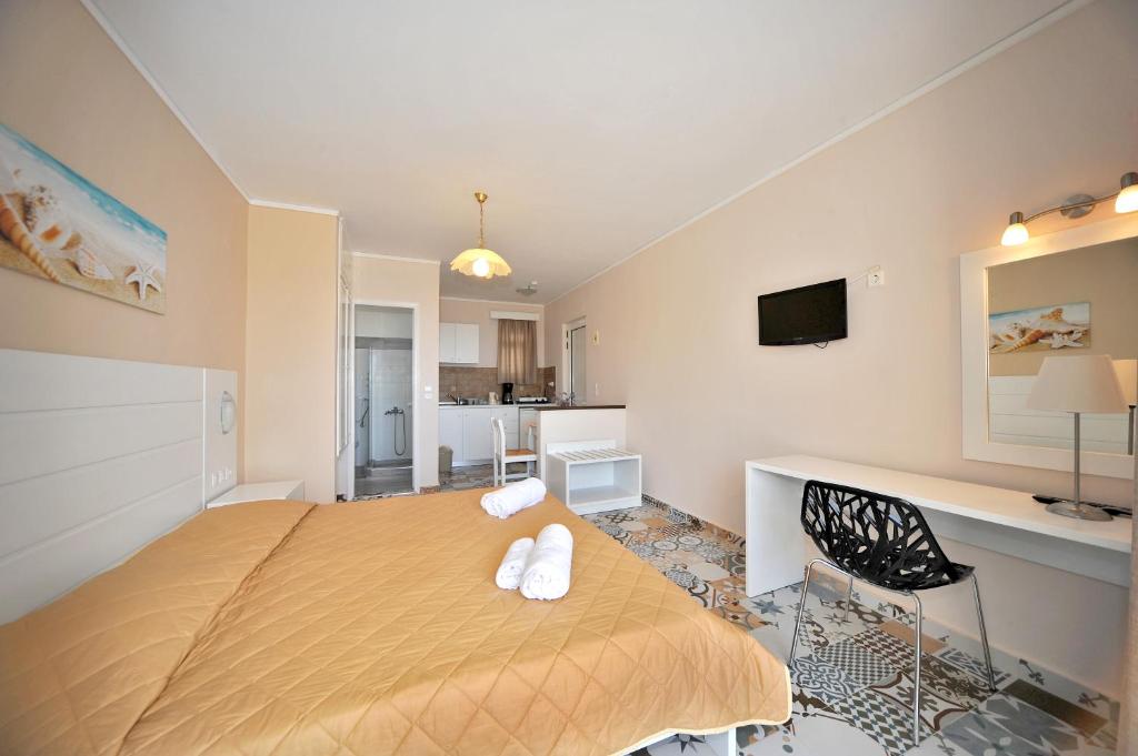 Kuchyň nebo kuchyňský kout v ubytování Byron Apartments