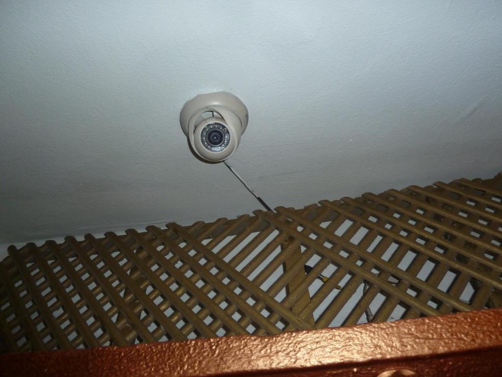 a light on the ceiling of a room at Venus Hostel in Cairo