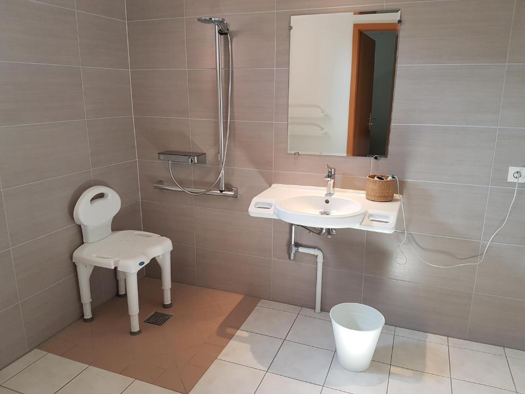 Koupelna v ubytování Hôtel Des Bois