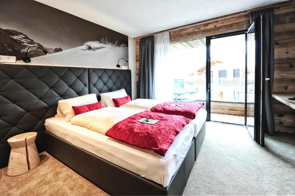 Cama o camas de una habitación en Aparthotel Fernblick