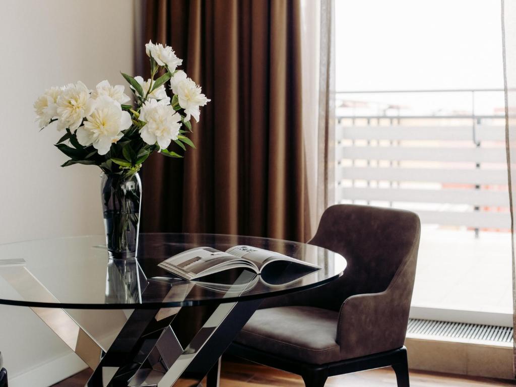 Posezení v ubytování UNO Design Hotel