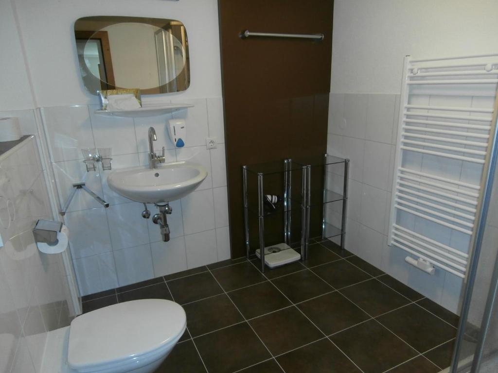 Koupelna v ubytování Haus Plankensteiner