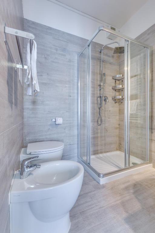 Koupelna v ubytování Hotel Garni' Serena