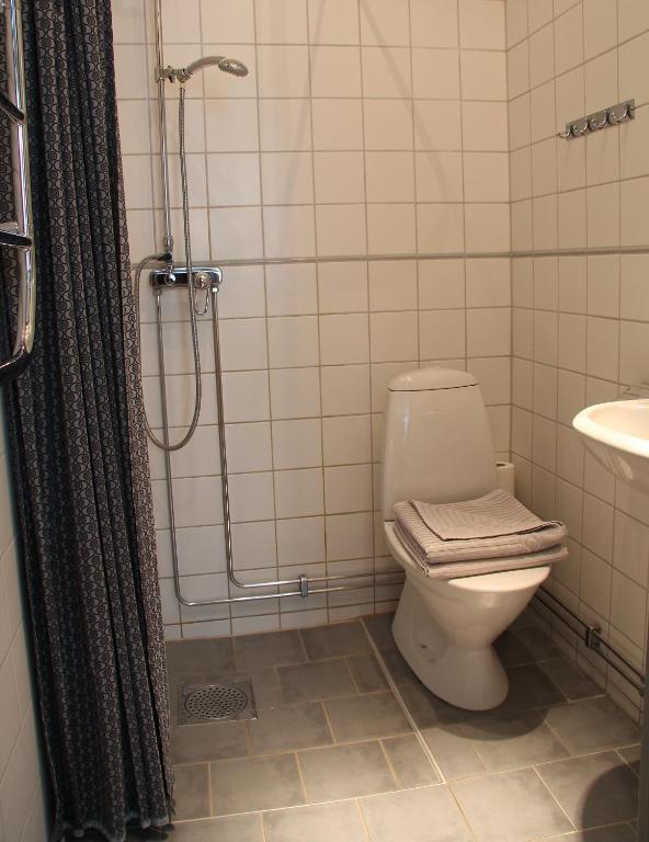 Koupelna v ubytování Hotell Oskar