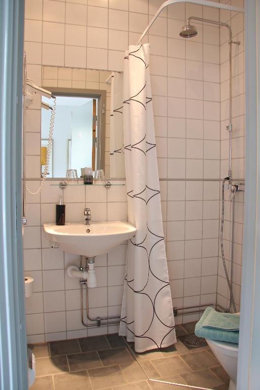 Koupelna v ubytování Hotell Oskar