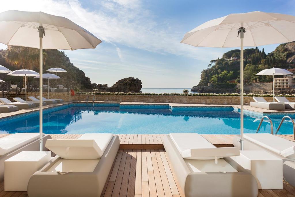 Bazén v ubytování Mazzarò Sea Palace - The Leading Hotels of the World nebo v jeho okolí