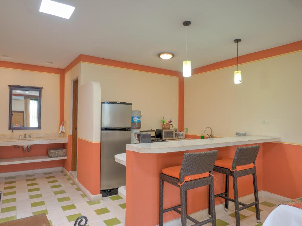 Kuchyň nebo kuchyňský kout v ubytování Hotel Luz en Yucatan