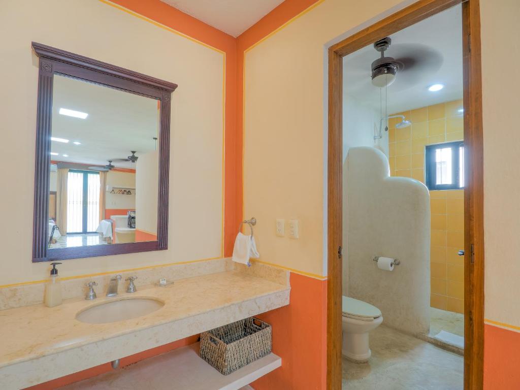 Koupelna v ubytování Hotel Luz en Yucatan