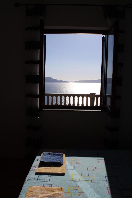 a window in a room with a view of the ocean at Kuca za odmor_Danica in Sveti Juraj