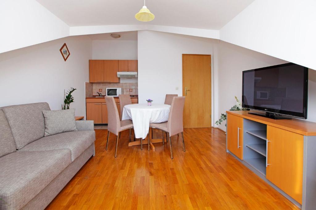 Kuchyň nebo kuchyňský kout v ubytování Apartments Vala