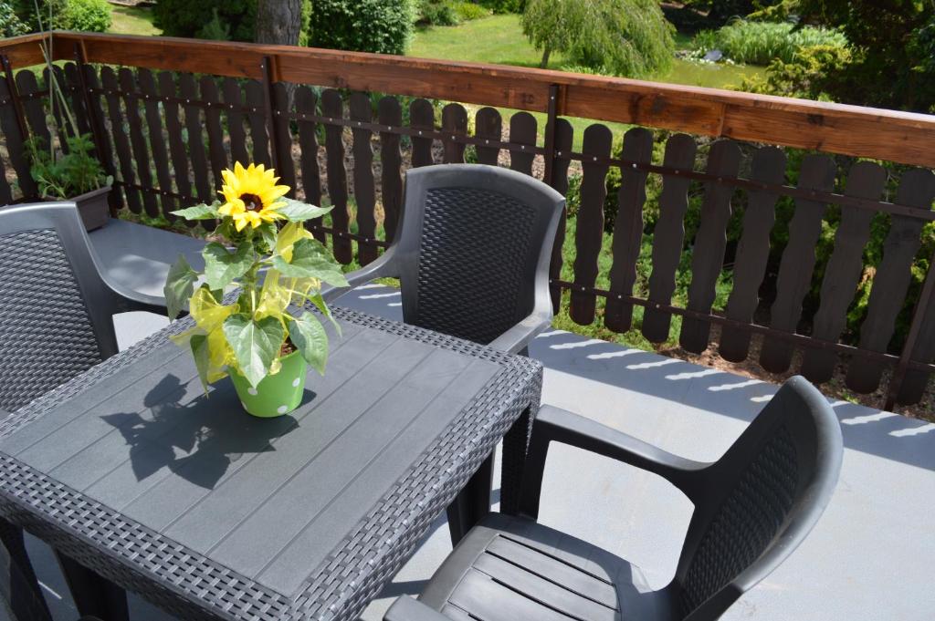 Balkón nebo terasa v ubytování Apartmány Dana