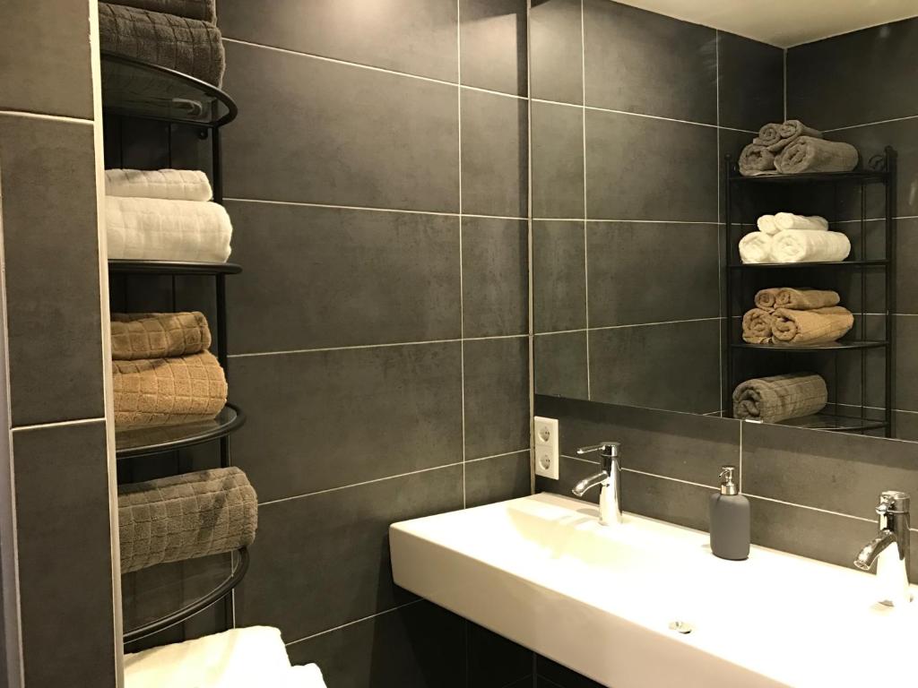 Koupelna v ubytování Hotel Langhans