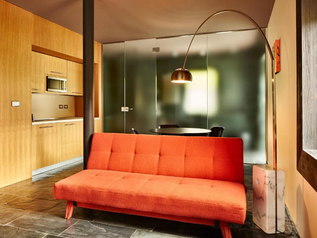 مطبخ أو مطبخ صغير في Albergo Diffuso Sauris in Lateis