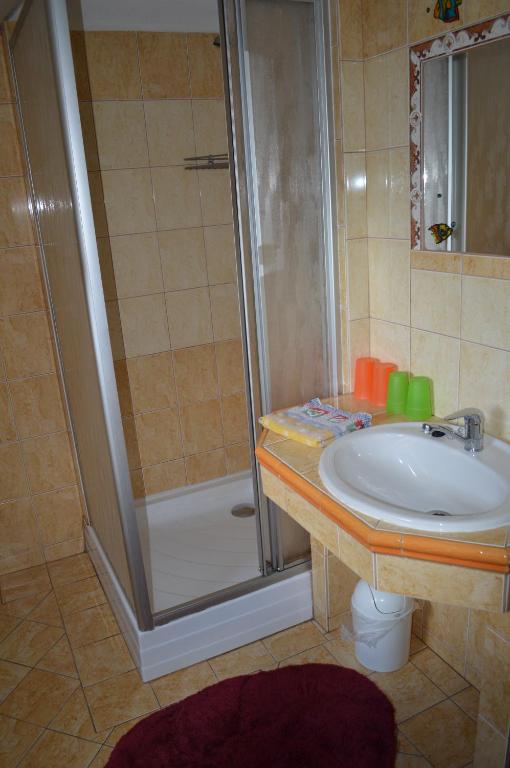 Koupelna v ubytování Apartmány Dana