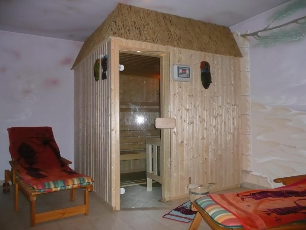 Postel nebo postele na pokoji v ubytování Landhaus Servus