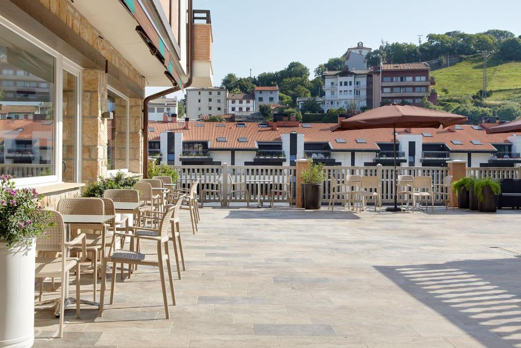Balkón nebo terasa v ubytování Hotel Flysch