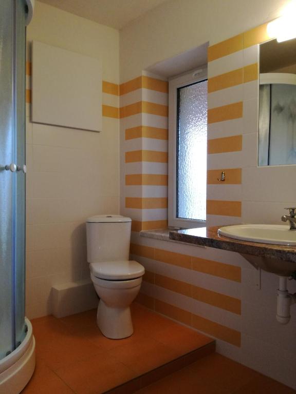 Koupelna v ubytování Apartmány Fojtova studna