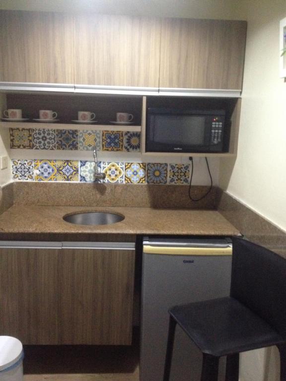 Kuchyň nebo kuchyňský kout v ubytování Victory Business Flat