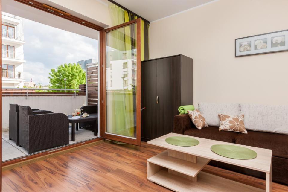 Balkón alebo terasa v ubytovaní Apartamenty Platan