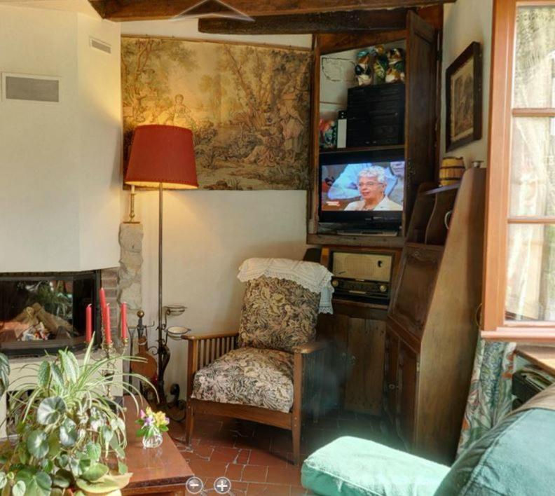 TV a/nebo společenská místnost v ubytování Gîte de La Galaisière