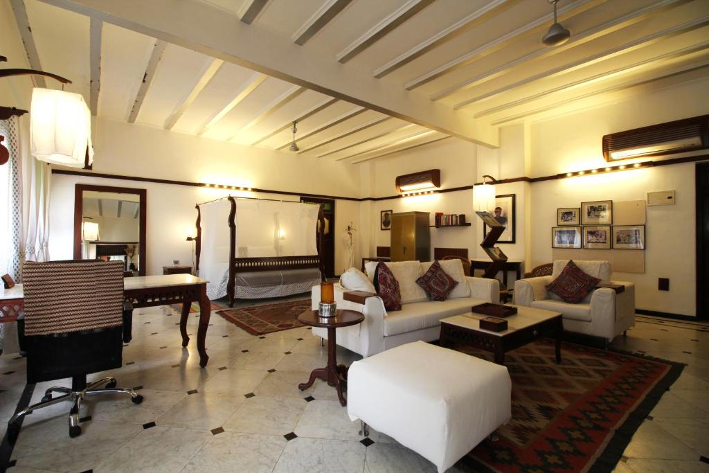 Posezení v ubytování The House of MG-A Heritage Hotel, Ahmedabad