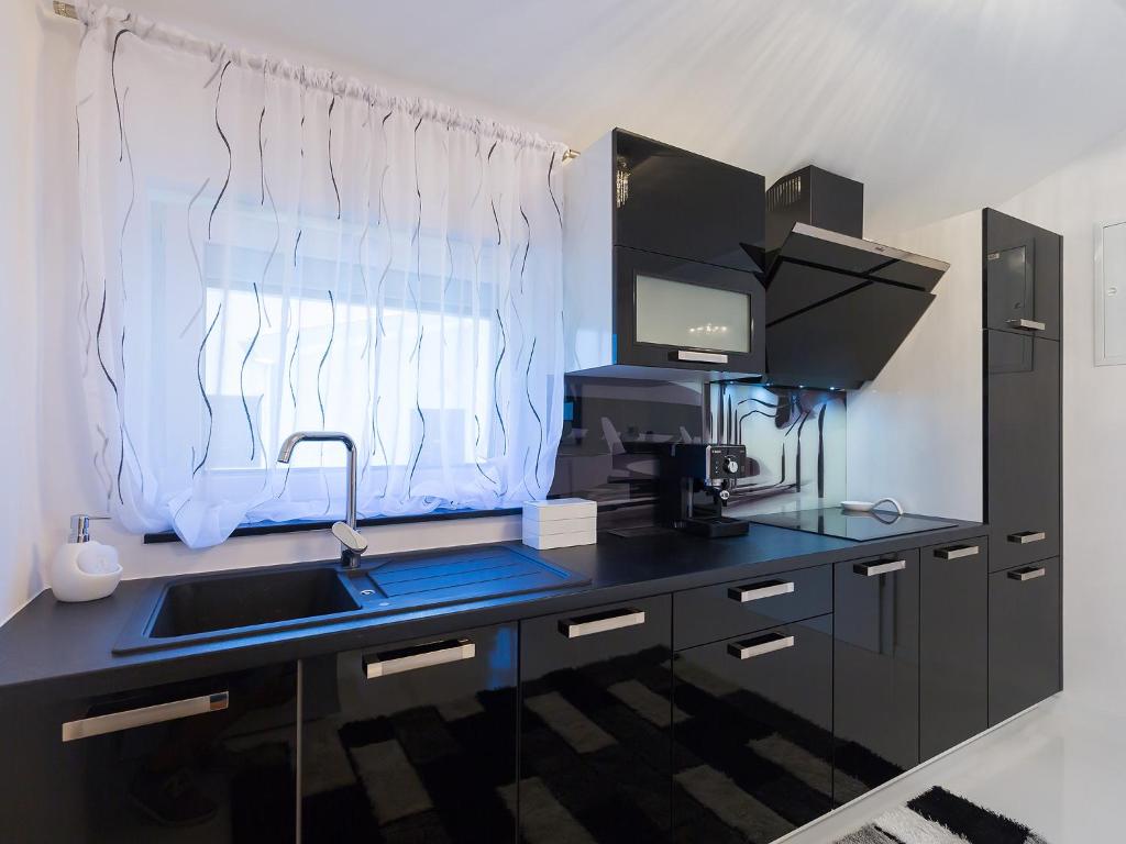 Kuchyň nebo kuchyňský kout v ubytování Apartmani Beril Lux
