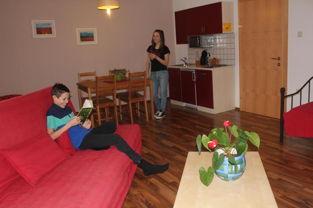 Posezení v ubytování Appartementhaus Thermeneck