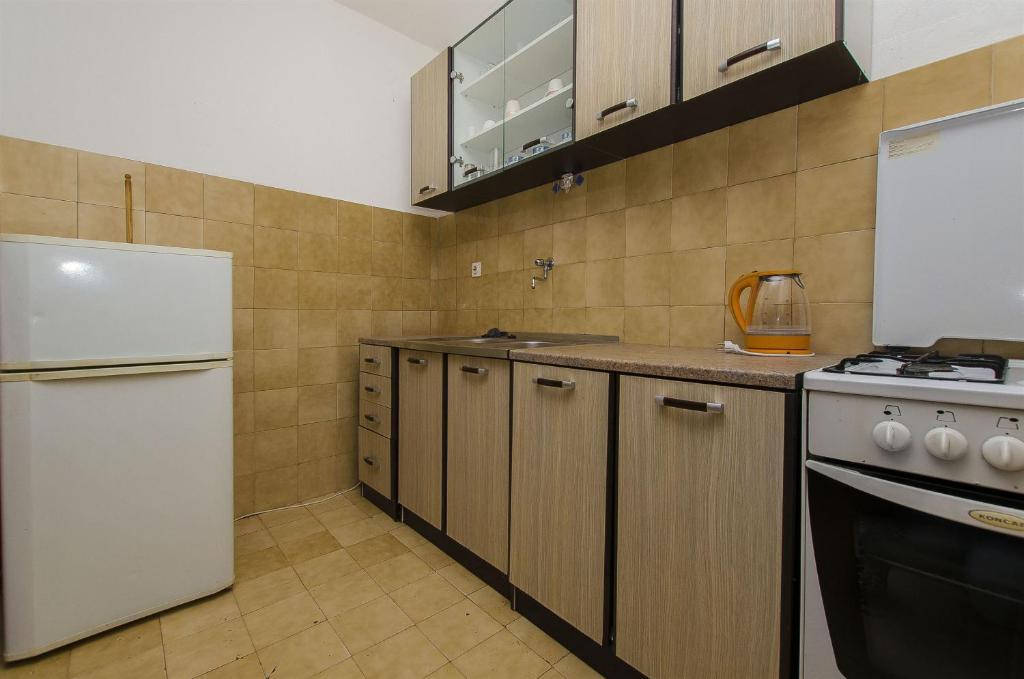 Kuchyň nebo kuchyňský kout v ubytování Apartments Zdenka