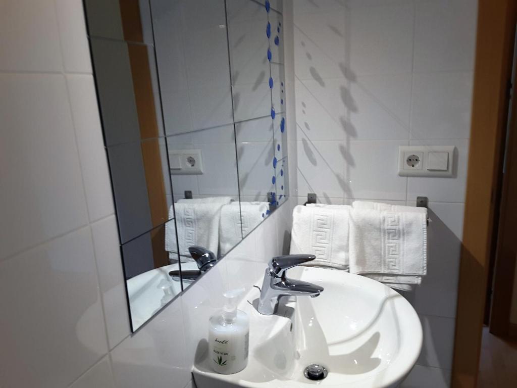 Koupelna v ubytování Apartamentos Argualas