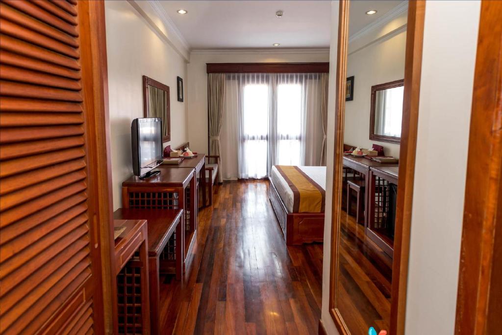 TV a/nebo společenská místnost v ubytování Saem Siemreap Hotel