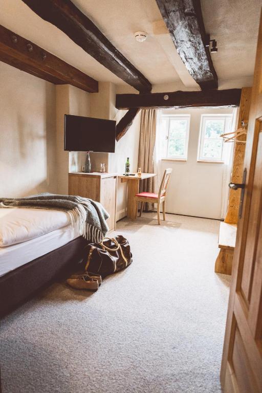 Postel nebo postele na pokoji v ubytování Landhotel Lammershof