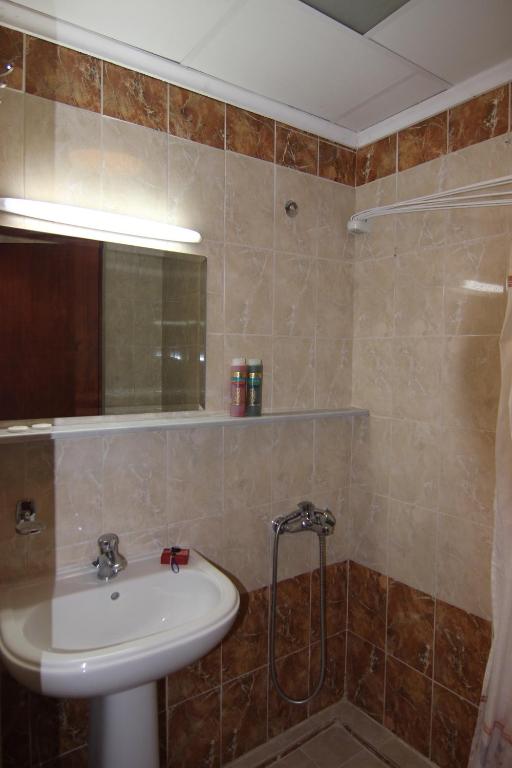 Koupelna v ubytování Lofos Hotel