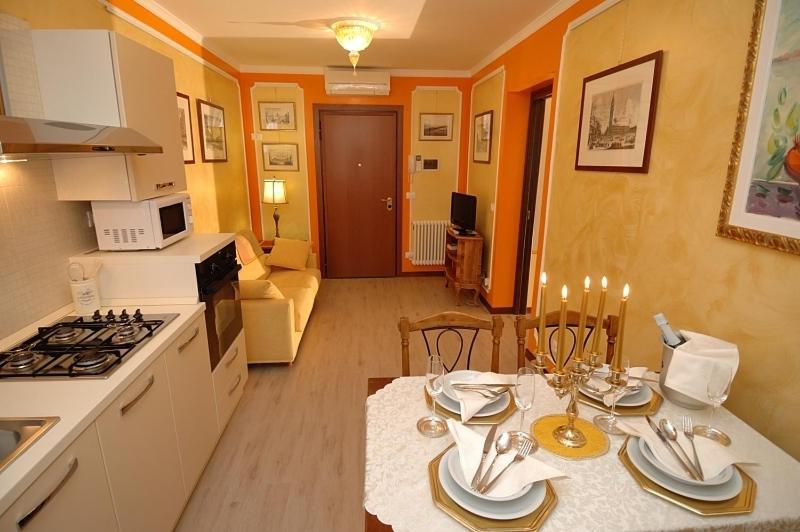 A kitchen or kitchenette at Corte dei Santi