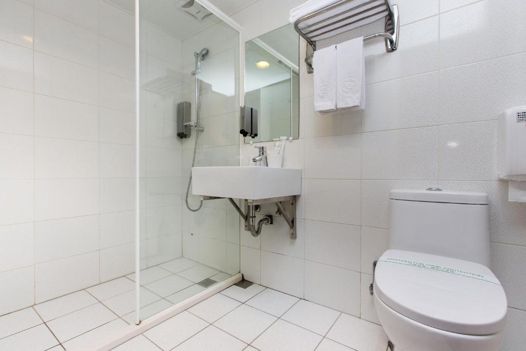 Koupelna v ubytování Chance Hotel