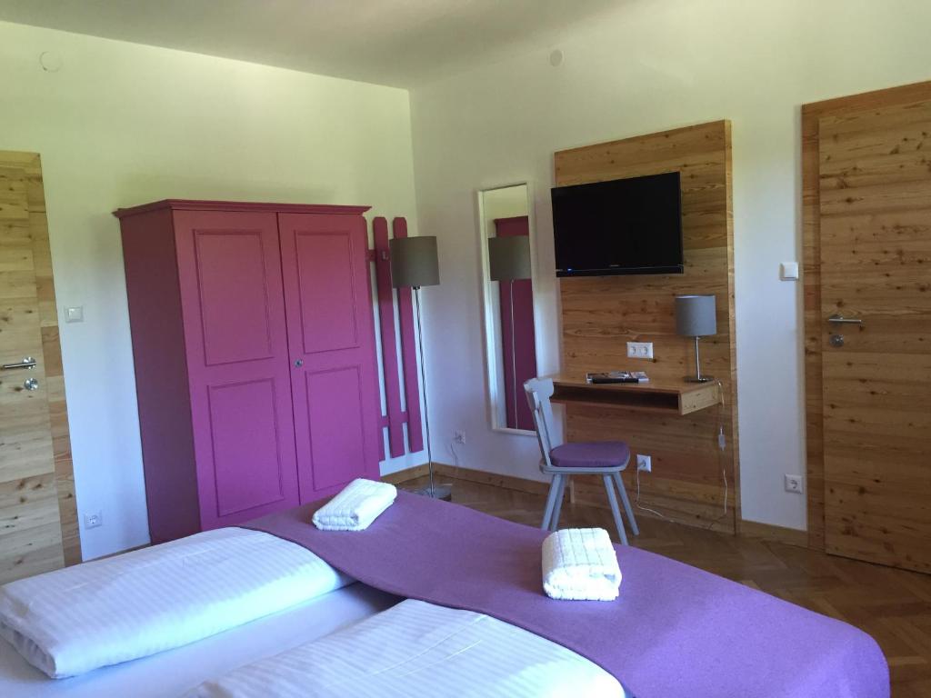 Letto o letti in una camera di Seehof Feidig