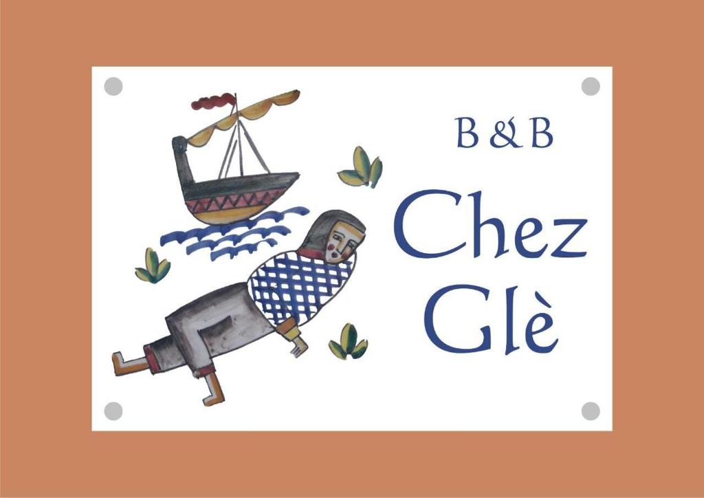 バーリにあるChez Glè B&Bの船を持つ男の書紙