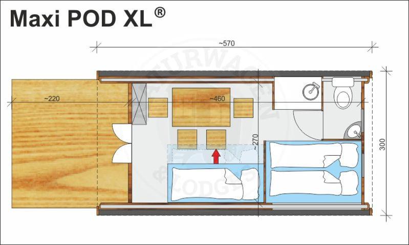 a drawing of a room with a floor plan at Gold Camping Seeboden in Seeboden